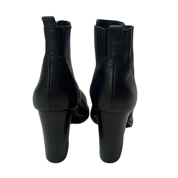 Marc Fisher Boots ALVA 7.5 black leather ankle heeled pointed toe - Picture 5 of 12